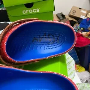 CROCS | Shoes | Crocs Woody Themed Loafers White Black Brown 